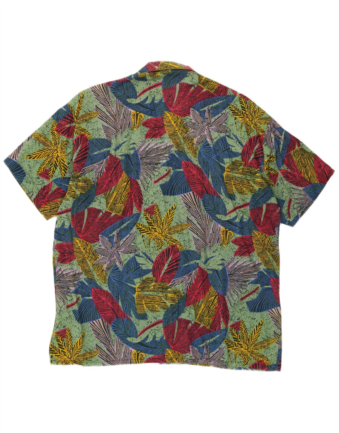VINTAGE Mens Short Sleeve Shirt XL Multicoloured Floral