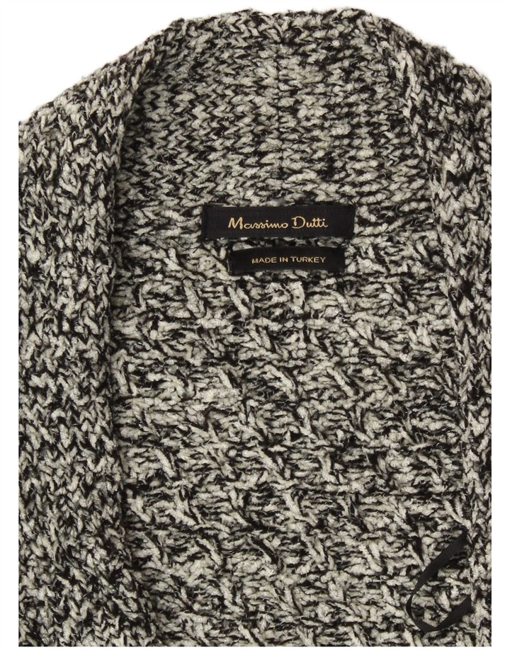 Massimo Dutti Γυναικείο ανοιχτό πουλόβερ ζακέτα UK 18 XL σε γκρι φλύκταινες