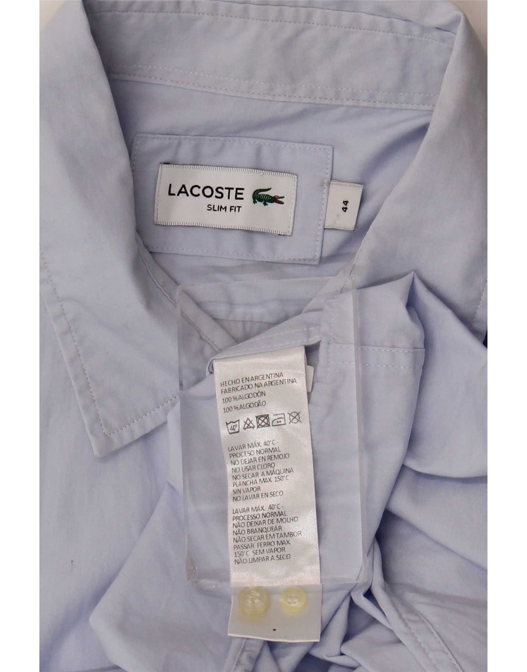 Ανδρικό πουκάμισο Lacoste Slim Fit Μέγεθος 44 XL Μπλε βαμβακερό