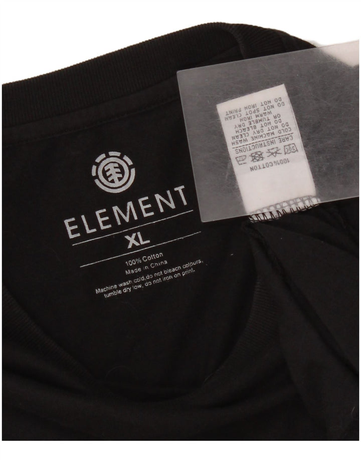 Element Ανδρικό γραφικό T-Shirt Top XL Μαύρο βαμβακερό