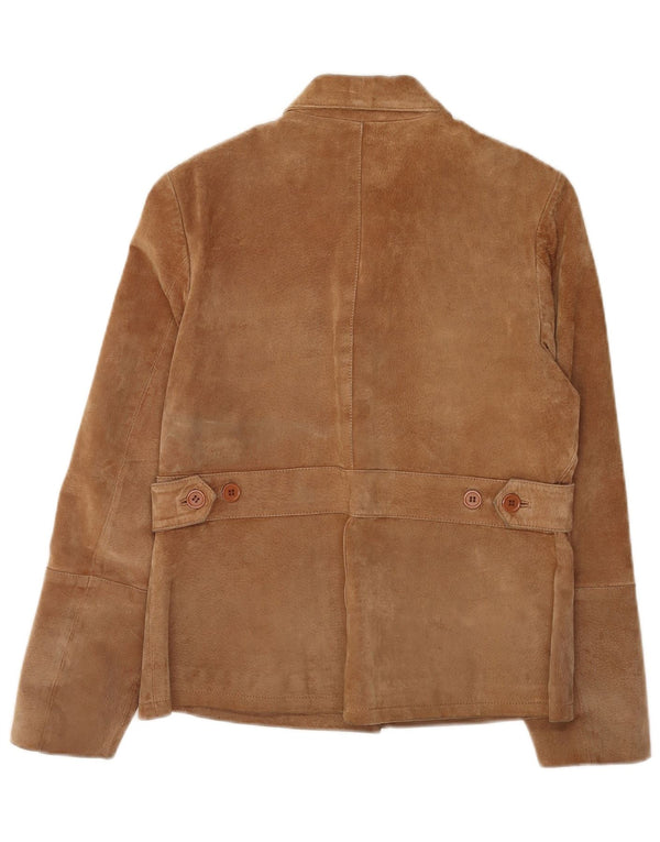 Γυναικείο Suede Jacket UK 16 Large Brown δέρμα