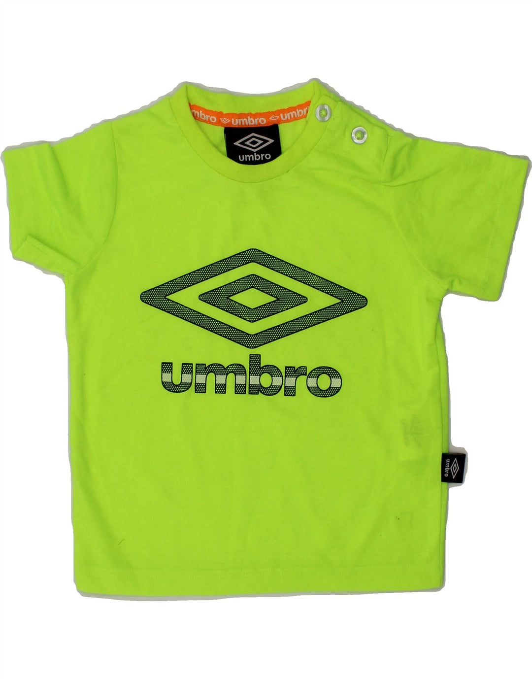 UMBRO Baby Boys Graphic T-Shirt Top 3-6 Months Green Polyester Vintage Umbro and Second-Hand Umbro from Messina Hembry 