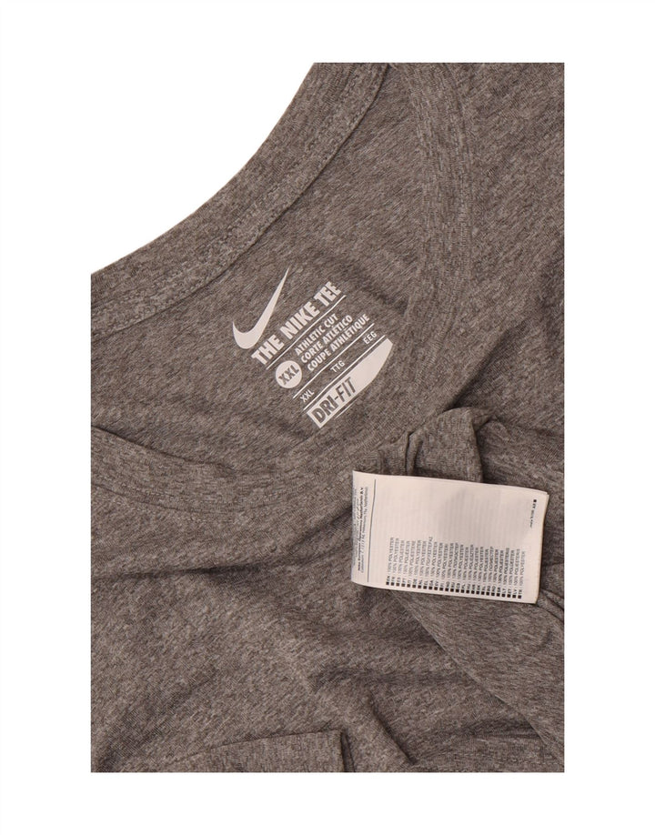 Ανδρικό γραφικό μπλουζάκι Nike Dri Fit Top 2XL Grey Polyester