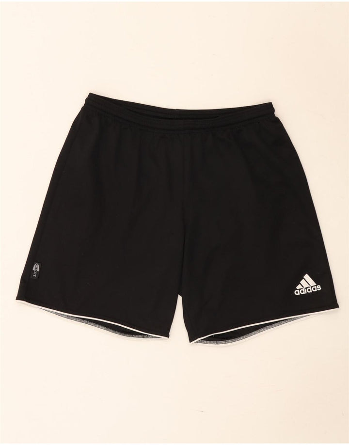 Ανδρικό σορτς Adidas Climalite από μεσαίο μαύρο πολυεστέρα