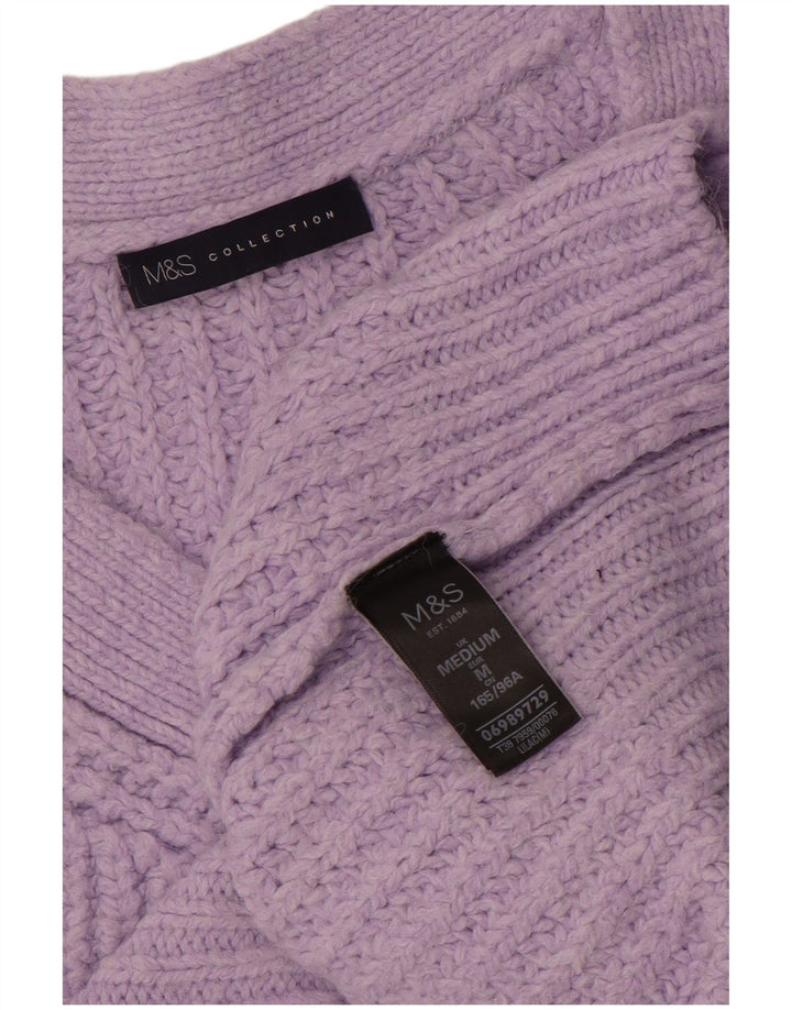 Marks & Spencer Γυναικείο πουλόβερ με λαιμόκοψη μεγάλου μεγέθους UK 14 Medium Purple