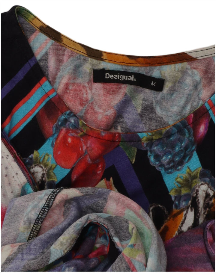 Desigual Γυναικείο Abstract Pattern Φόρεμα A-Line UK 12 Medium πολύχρωμο
