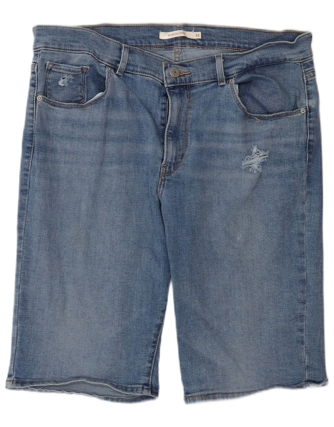 LEVI'S Γυναικείο τζιν σορτς βερμούδα W32 μεγάλο μπλε βαμβακερό