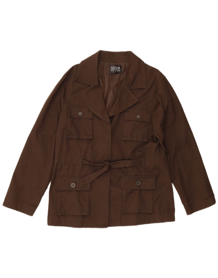Sasha Γυναικείο Utility Jacket UK 14 Large Khaki Cotton