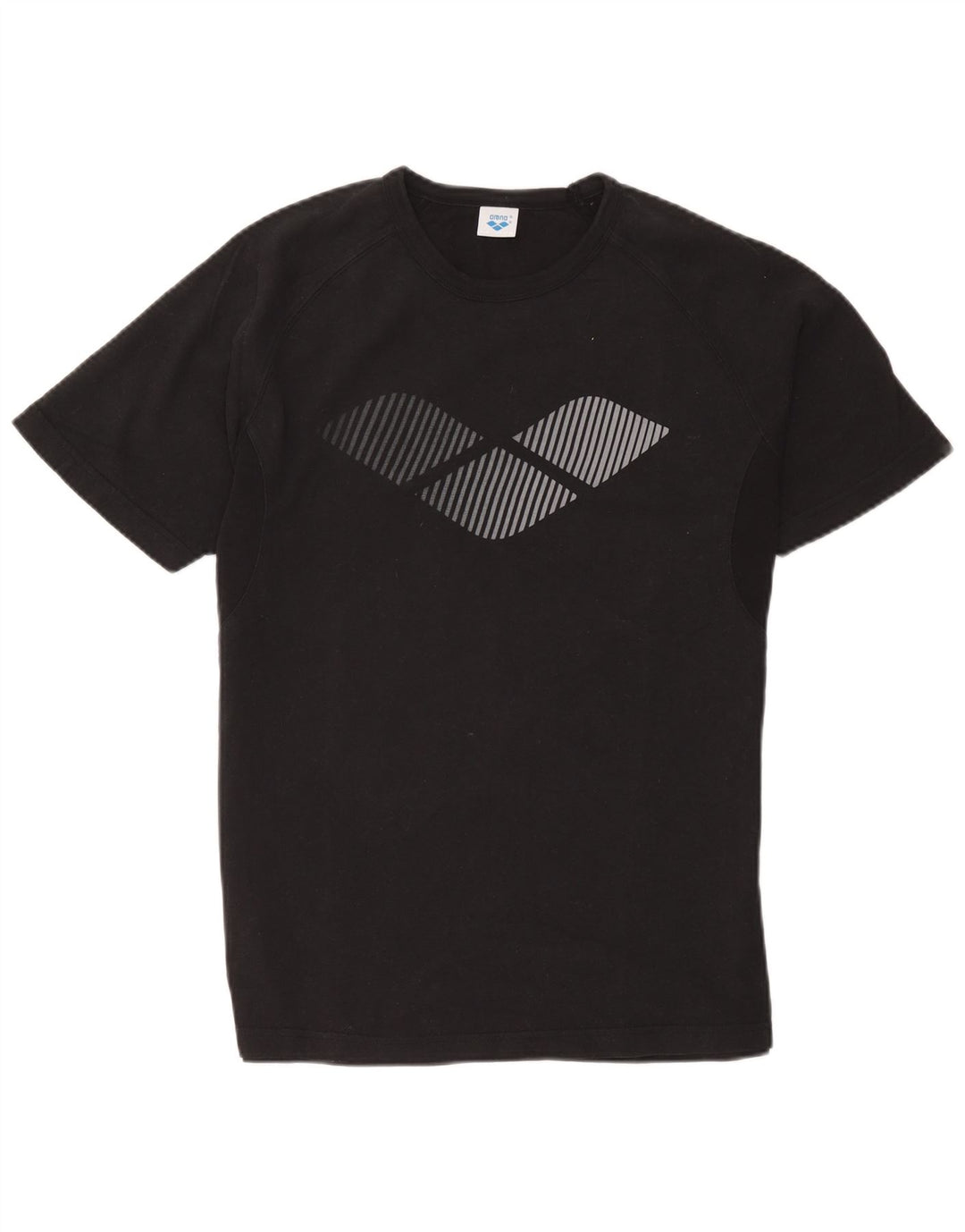 Ανδρικό γραφικό T-Shirt Arena Top Μεσαίο Μαύρο Βαμβακερό