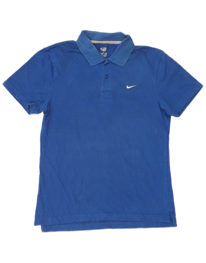 Ανδρικό μπλουζάκι πόλο Nike UK 38/40 μεσαίο μπλε βαμβακερό