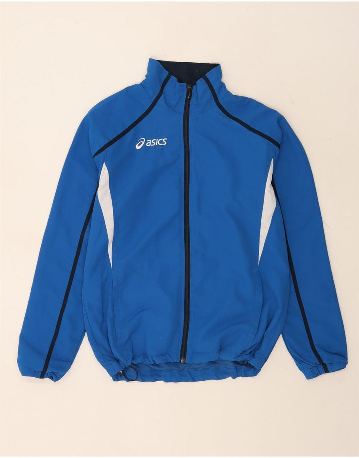 Ανδρική αθλητική φόρμα γραφικών Asics Top μπουφάν μεσαίου μπλε χρώματος πολυεστέρας