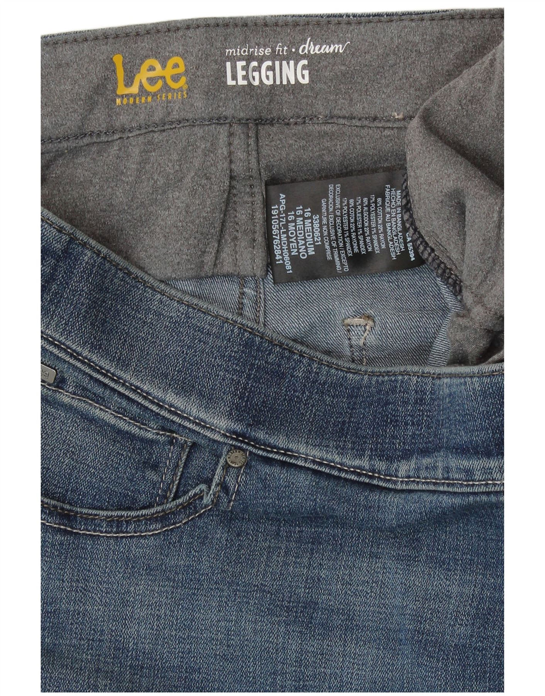 LEE Γυναικείο ψηλόμεσο Capri Jegging Τζιν US 16 2XL W38 L21 Μπλε βαμβακερό