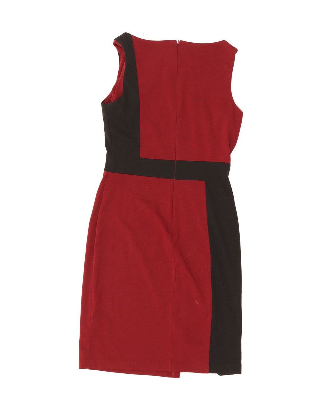 CHAPS Womens Sleeveless Sheath Dress US 6 Medium Red Colourblock Polyester Vintage Chaps and Second-Hand Chaps from Messina Hembry 