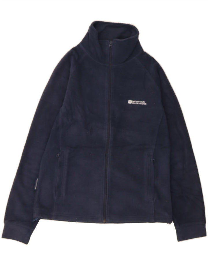 MOUNTAIN WAREHOUSE Womens Fleece Jacket UK 10 Small Navy Blue Polyester Vintage Mountain Warehouse and Second-Hand Mountain Warehouse from Messina Hembry 