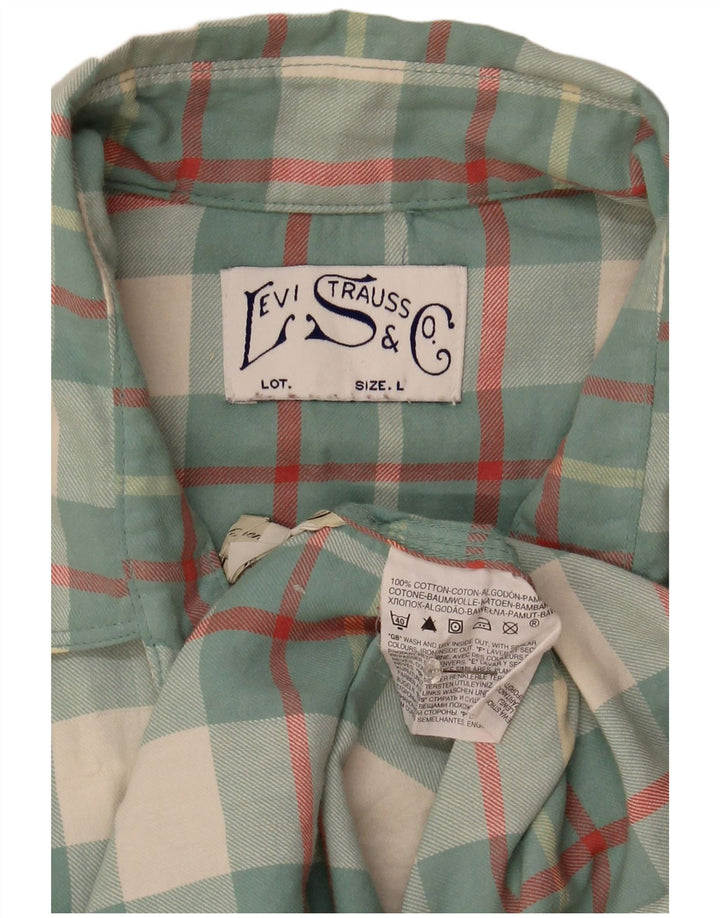 Ανδρικό πουκάμισο Levi's Flannel Μεγάλο πράσινο βαμβακερό