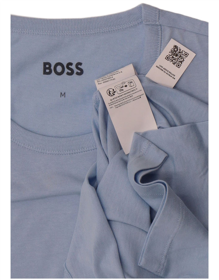 Ανδρικό T-Shirt Hugo Boss Top από μεσαίο μπλε βαμβακερό