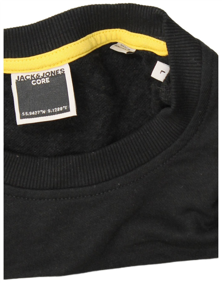 Jack & Jones Ανδρικό γραφικό φούτερ Jumper μεγάλο μαύρο βαμβακερό