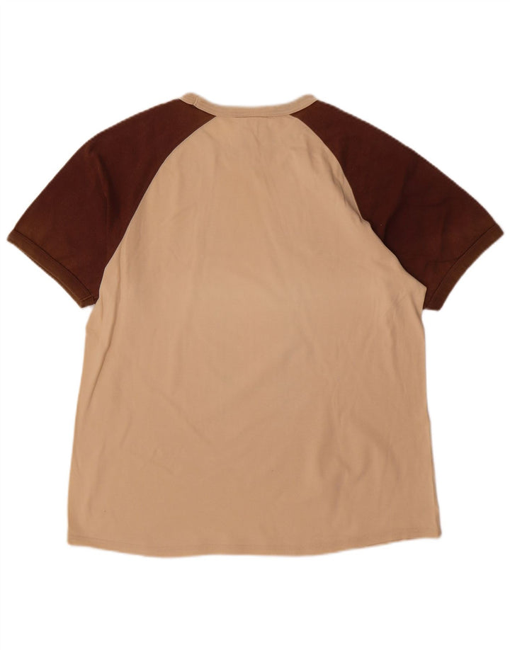 Ανδρικό γραφικό μπλουζάκι NIKE Top UK 39/41 μεσαίο μπεζ βαμβακερό χρώμα