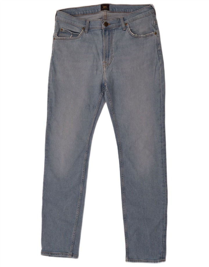 Lee Mens Rider Slim Jeans W34 L32 Blue Cotton