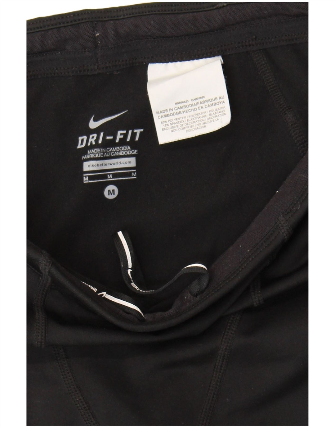 Γυναικείο αθλητικό σορτς Nike Dri Fit UK 12 μεσαίου μαύρου πολυεστέρα