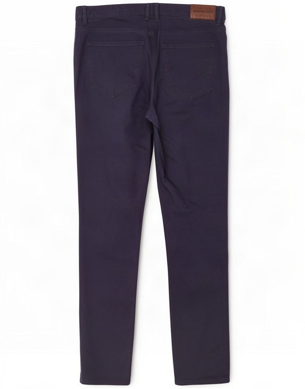 Michael Kors Mens Slim Fit Casual Trousers W36 L32 Navy Blue