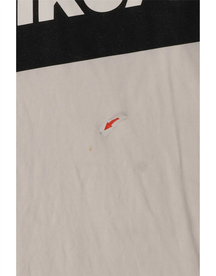 Ανδρικό γραφικό γιλέκο Nike 2XL λευκό βαμβακερό