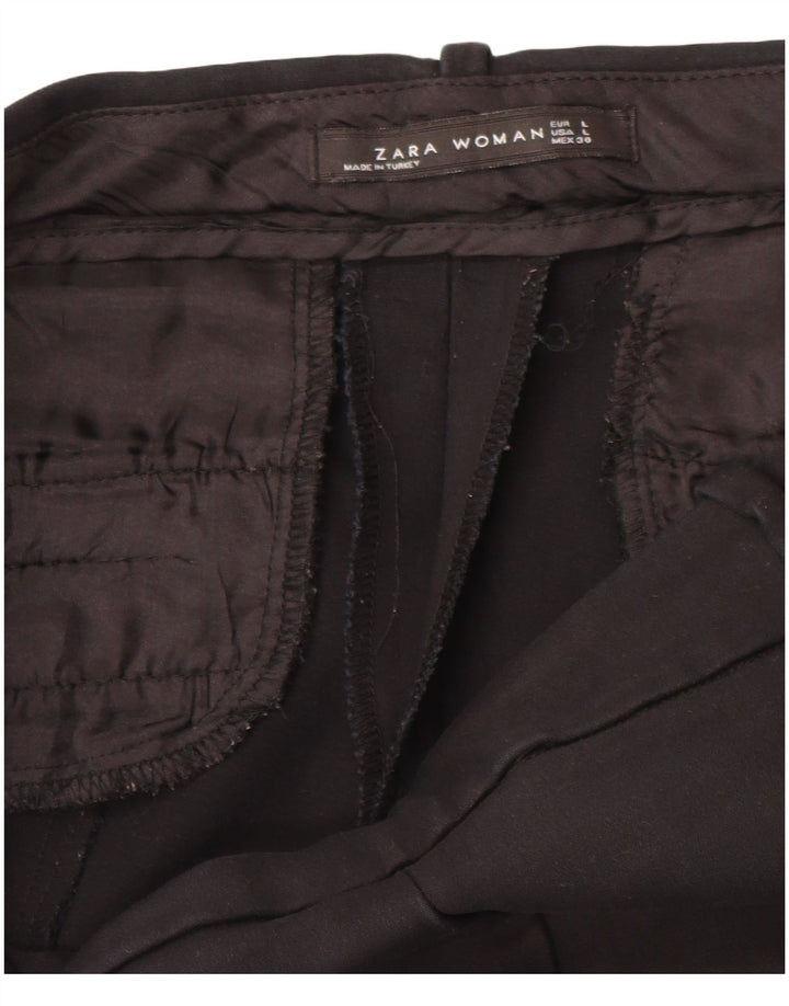 Zara Γυναικείο Slim Cropped Παντελόνι Μεγάλο W34 L24 Μαύρο