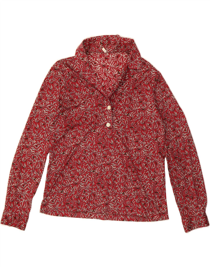 VINTAGE Womens Pullover Shirt IT 50 XL Red Floral Vintage Vintage and Second-Hand Vintage from Messina Hembry 