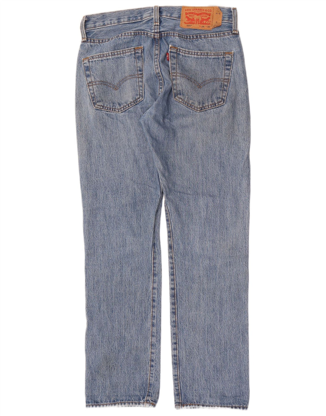 Levi's Mens 501 Straight Jeans W28 L30 Blue Cotton