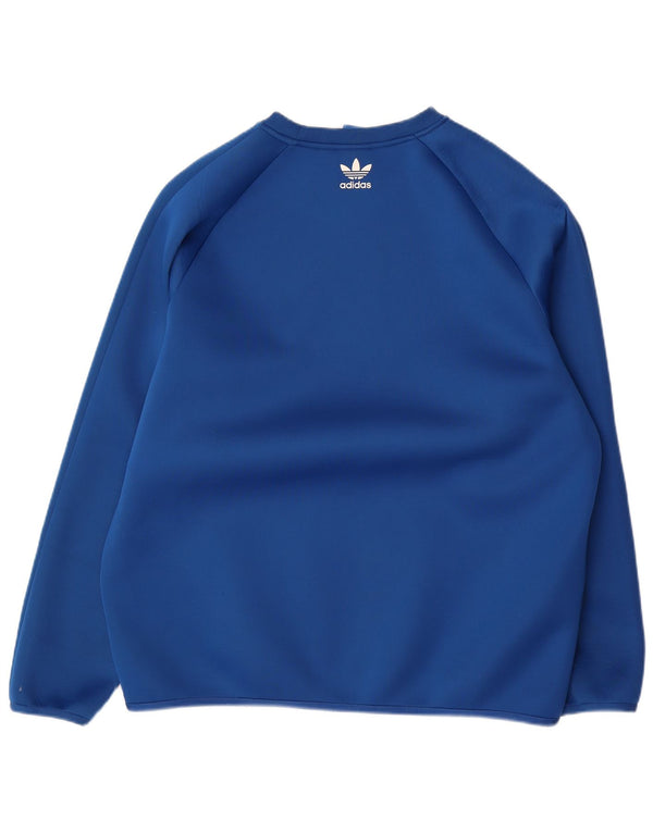 Ανδρικό γραφικό φούτερ ADIDAS Jumper XL Blue Colourblock Polyester