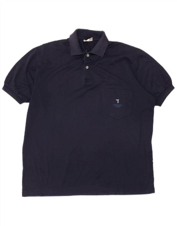 Ανδρικό πουκάμισο πόλο Trussardi IT 50 Medium Navy Blue