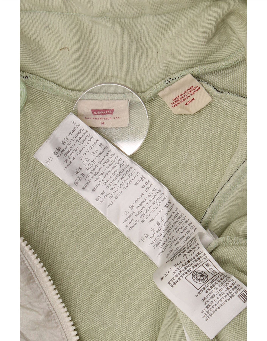 Γυναικείο φούτερ Levi's με φερμουάρ Jumper UK 14 Medium Green Colourblock