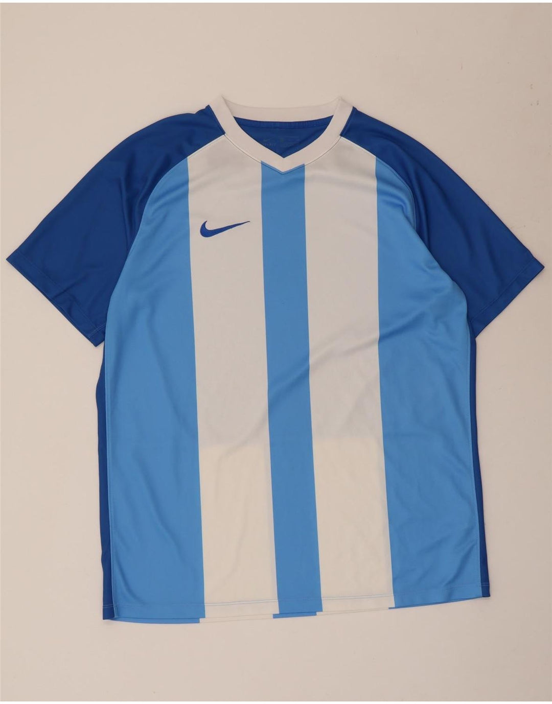 Ανδρικό T-Shirt Nike Dri Fit Top XL μπλε ριγέ πολυεστέρα