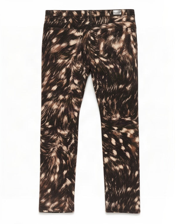 Roccobarocco Γυναικείο Casual Παντελόνι IT 44 Medium W30 L28 Μαύρο Animal Print