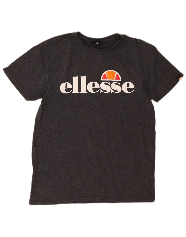 ELLESSE Mens Graphic T-Shirt Top Medium Grey Cotton