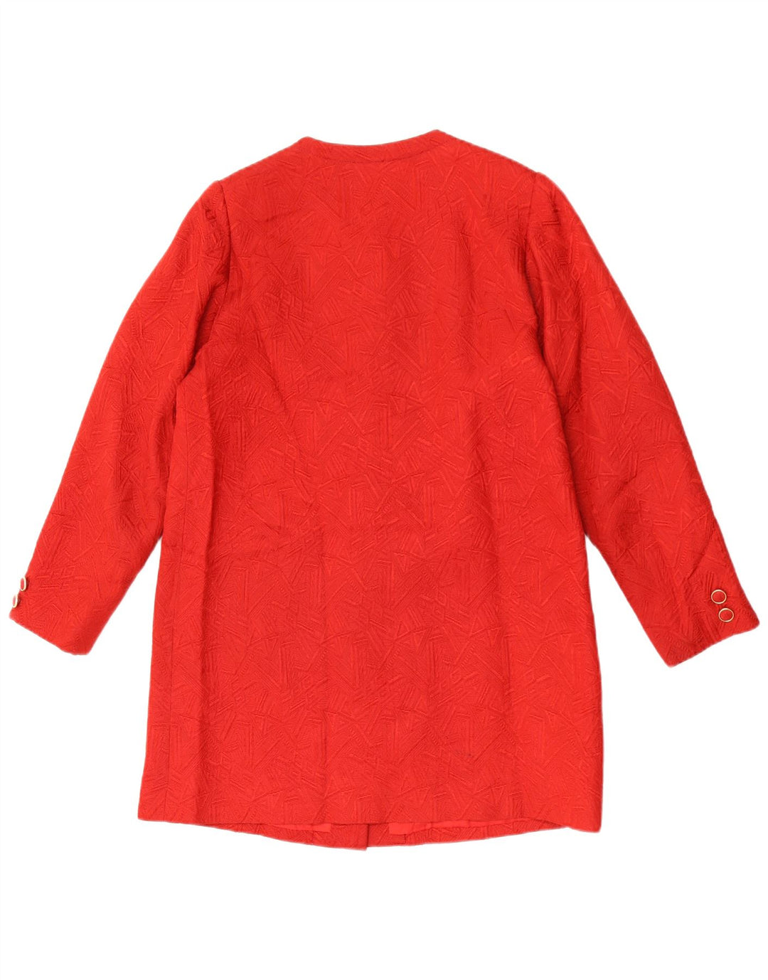 Vintage Γυναικείο Longline Blazer Jacket UK 12 Medium Red Geometric