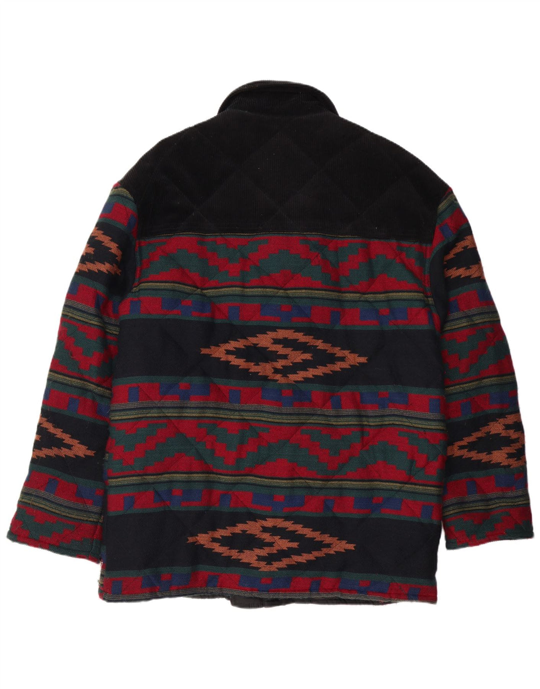 Ανδρικό καπιτονέ μπουφάν VINTAGE UK 40 Μεγάλο Πολύχρωμο Γεωμετρικό