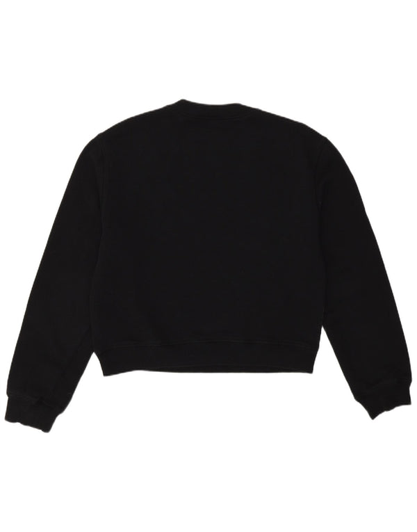 Moschino Γυναικείο φούτερ μεγάλου μεγέθους Jumper UK 6 XS Μαύρο βαμβακερό