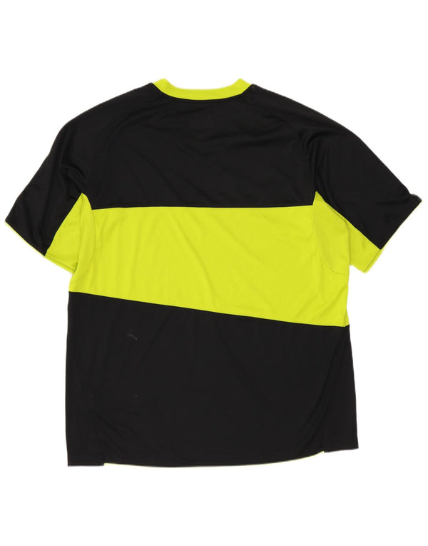 Ανδρικό γραφικό T-shirt Nike Dri Fit Top Large Black Colourblock Sports