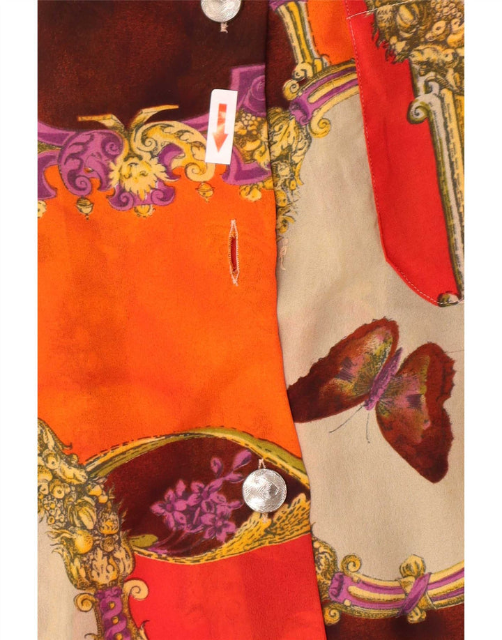 Vintage Γυναικείο Abstract Pattern Μπλούζα UK 10 Small Πολύχρωμο
