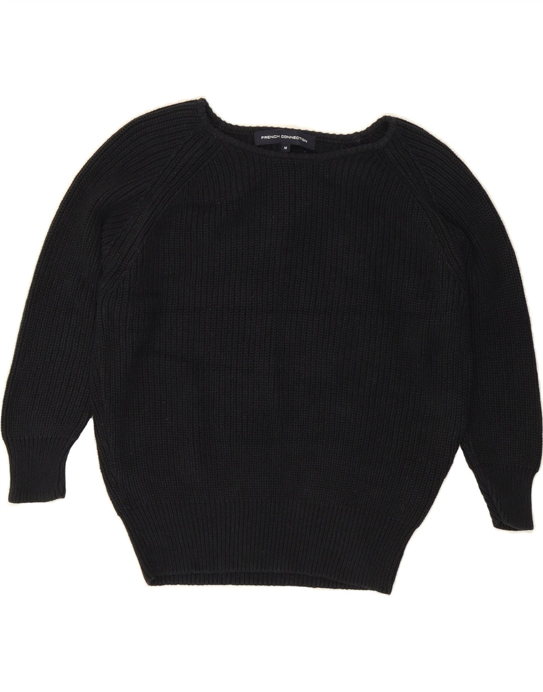 FRENCH CONNECTION Womens Boat Neck Jumper Sweater UK 14 Medium Black Vintage French Connection and Second-Hand French Connection from Messina Hembry 