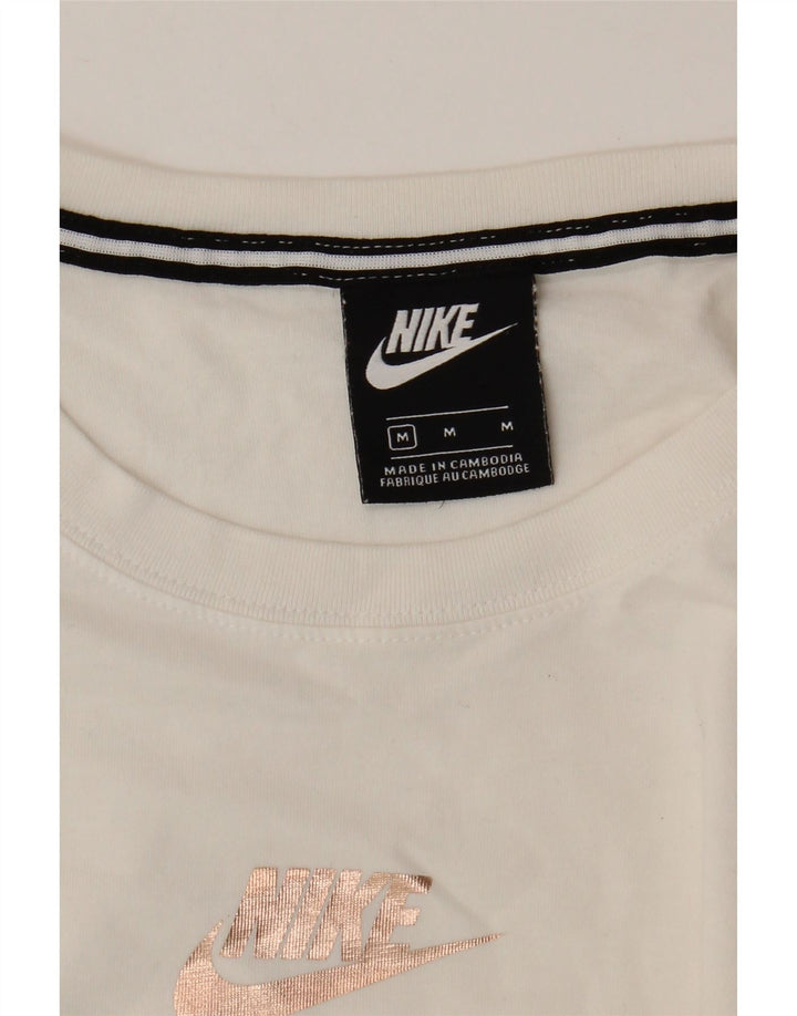 Γυναικείο T-Shirt Nike Crop Graphic Top UK 14 Medium White