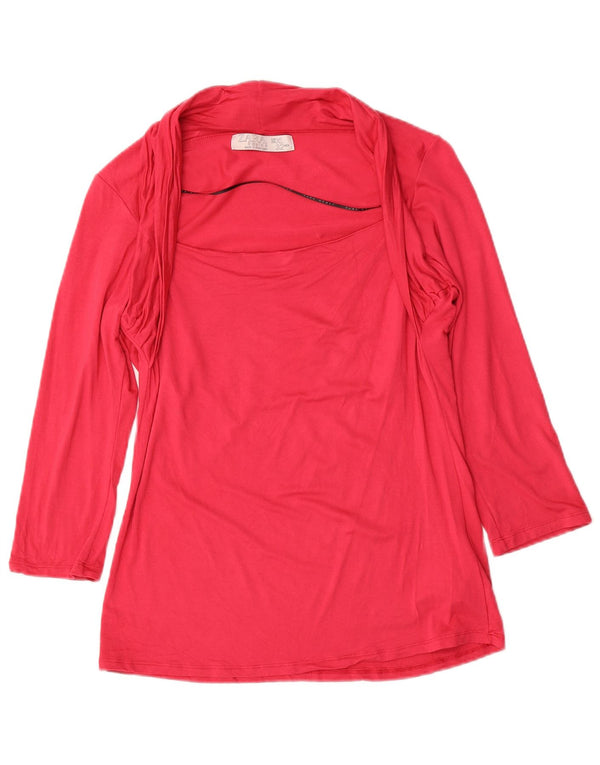 Zara Γυναικεία μπλούζα με 3/4 μανίκια τοπ UK 18 XL Ροζ βισκόζη