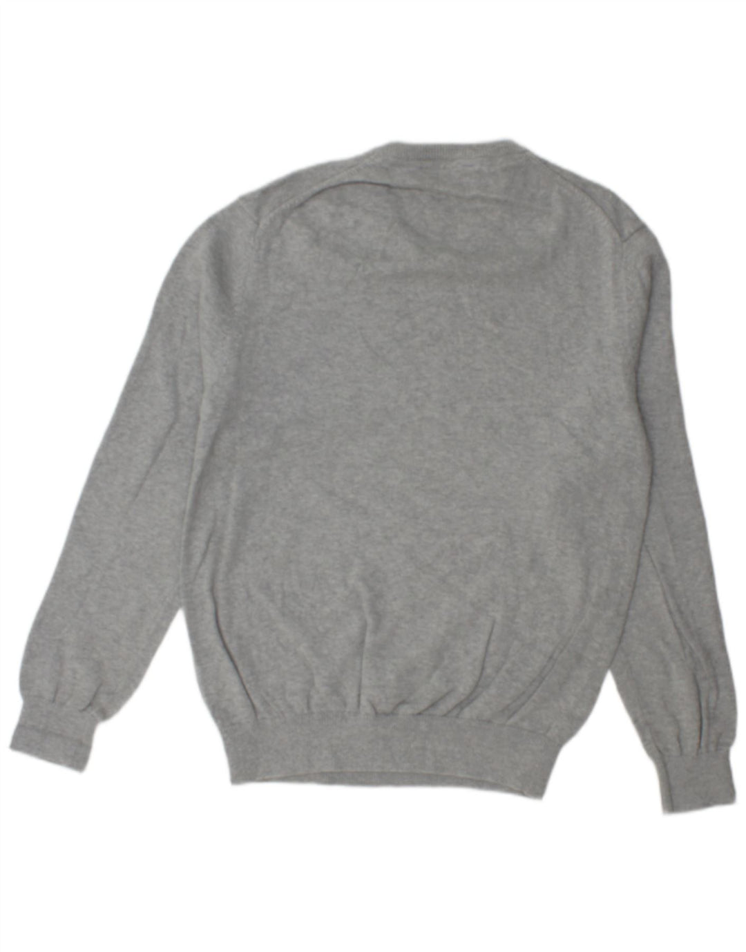 CREW CLOTHING Ανδρικό πουλόβερ πουλόβερ με λαιμόκοψη σε μεσαίο γκρι βαμβάκι