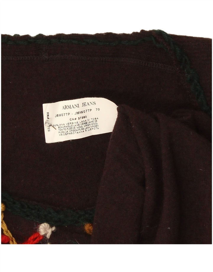 Armani Jeans Γυναικείο Abstract Pattern Boat Neck Jumper πουλόβερ UK 10 Small B