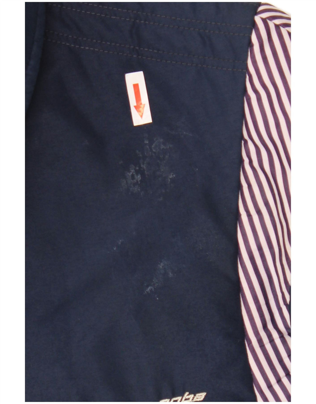 Anba Ανδρικό μπουφάν σκι EU 50 Large Navy Blue ριγέ νάιλον