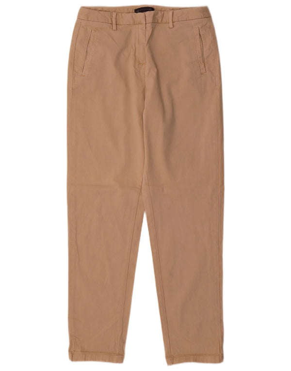 Marks & Spencer Γυναικείο λεπτό παντελόνι Chino UK 10 Small W28 L30 Beige βαμβακερό