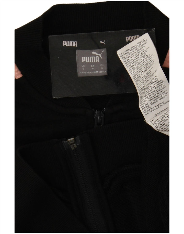 Γυναικεία φόρμα γραφικών Puma Top Jacket UK 10 Small Black Colourblock