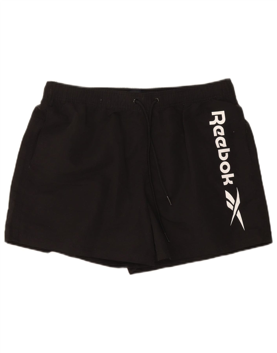 Ανδρικό γραφικό αθλητικό σορτς Reebok μεγάλο μαύρο πολυεστέρα