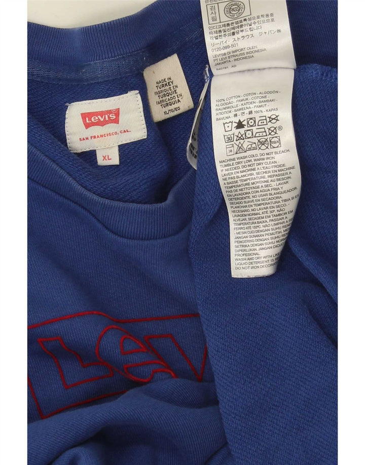 Ανδρικό γραφικό φούτερ Levi's Jumper XL Blue Cotton
